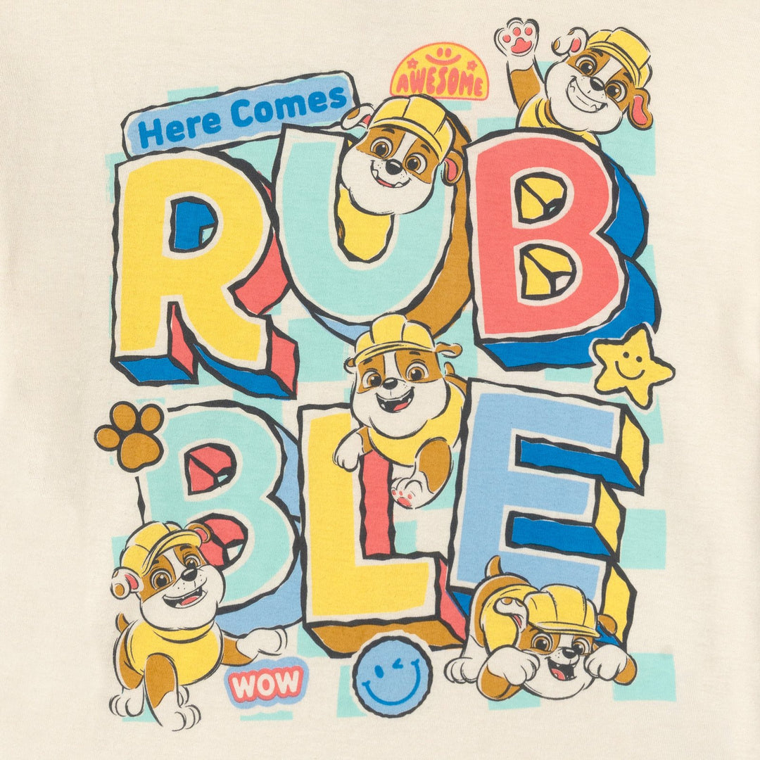 Nickelodeon Paw Patrol Boys' 2-Piece T-Shirt and Shorts Set Rubble Aqua