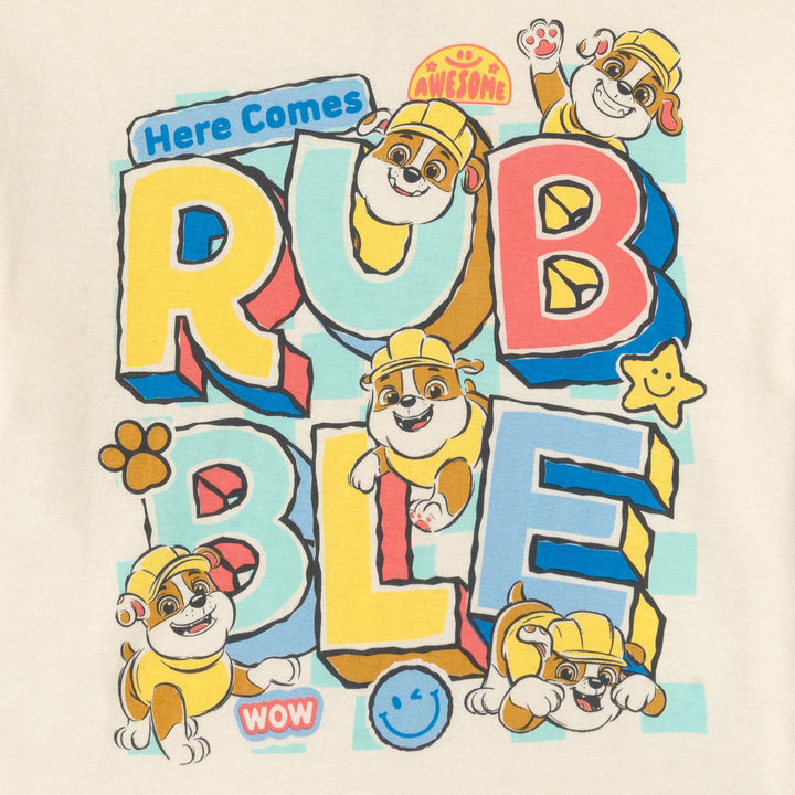 Nickelodeon Paw Patrol Boys' 2-Piece T-Shirt and Shorts Set Rubble Aqua