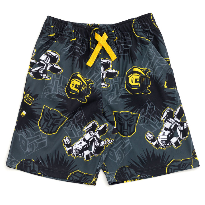 Transformers Bumblebee Boys' Athletic 2-Piece T-Shirt and Shorts Set Gray
