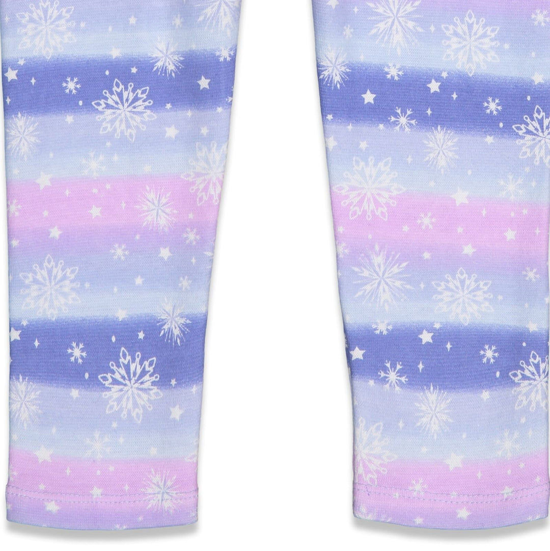 Frozen Queen Elsa Girls' 2-Piece Tutu Top and Leggings Set Ivory Ombre