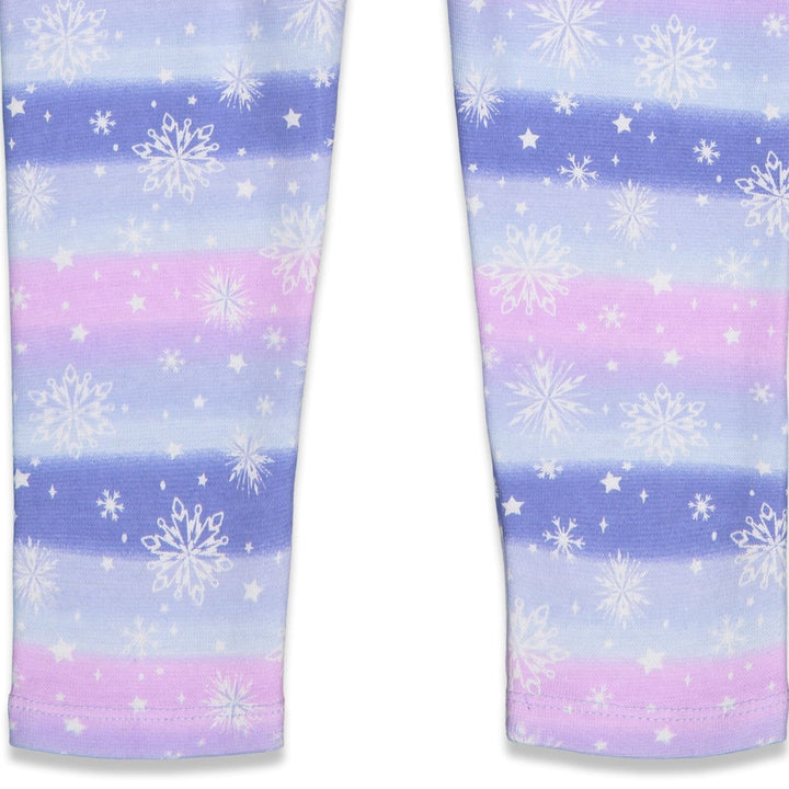 Frozen Queen Elsa Girls' 2-Piece Tutu Top and Leggings Set Ivory Ombre