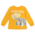 John Deere Boys' Long Sleeve T-Shirt Construction Yellow