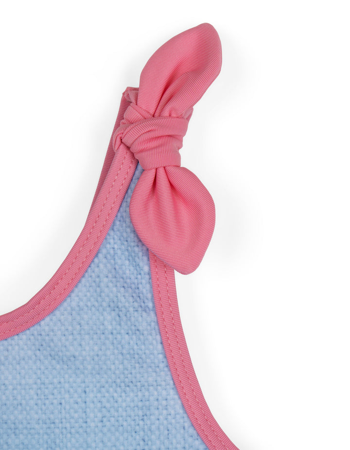 Minnie Mouse Girls' 2-Piece Tankini and Bikini Set Floral Blue