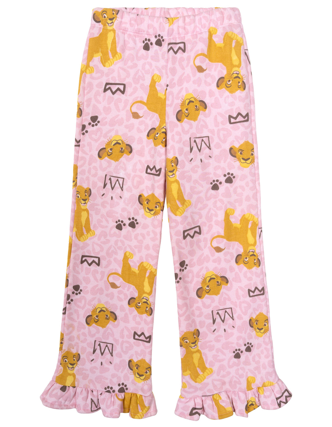 Disney Lion King Simba Girls' Fleece 2-Piece Sweatshirt and Pants Set Blush Pink