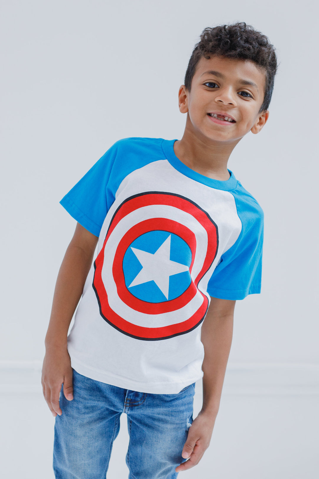 Marvel Avengers Captain America 2-Pack Short Sleeve Graphic T-Shirts Blue