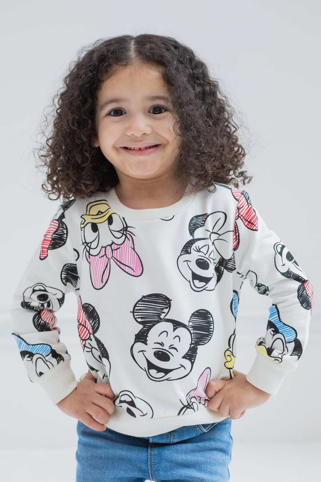 Disney Mickey Mouse & Friends Girls' Pullover Sweatshirt Tusk
