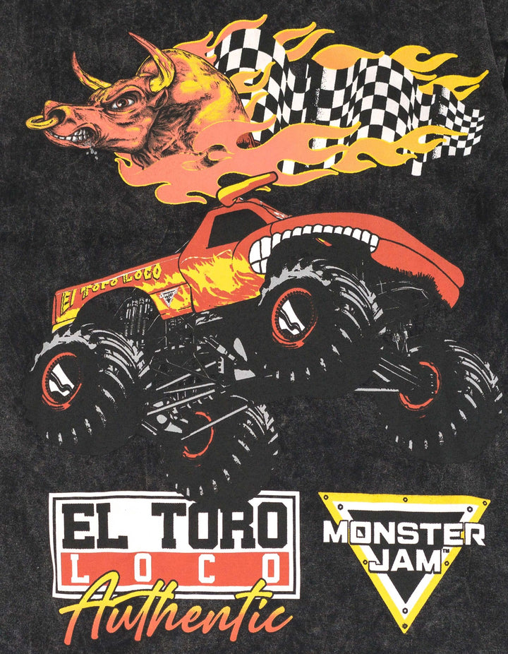 Monster Jam El Toro Loco Adult Men or Women Short Sleeve T-Shirt Charcoal