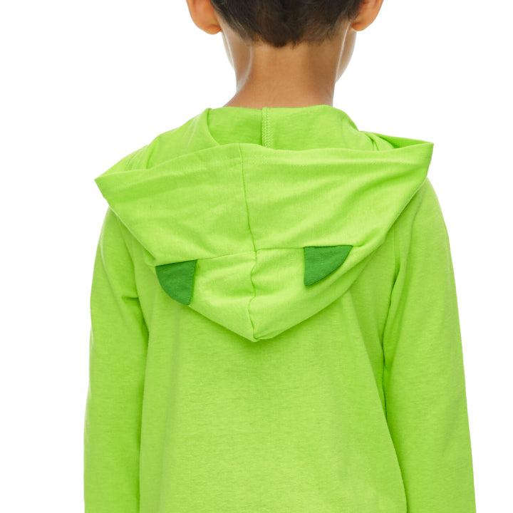 Monsters Inc. Matching Family Cosplay Hooded One Piece Mike Lime Green