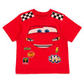 Cars Lightning McQueen Boys' Cosplay Short Sleeve T-Shirt Red