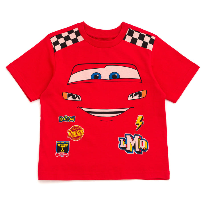 Cars Lightning McQueen Boys' Cosplay Short Sleeve T-Shirt Red