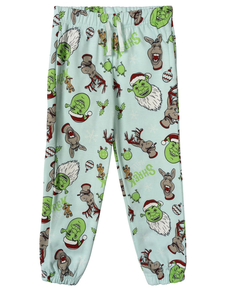 Shrek Boys' Fleece Sweatshirt and Pants Pajama Set Sky Blue