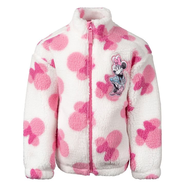 Minnie Mouse Girls' Fleece Full-Zip Jacket Ivory