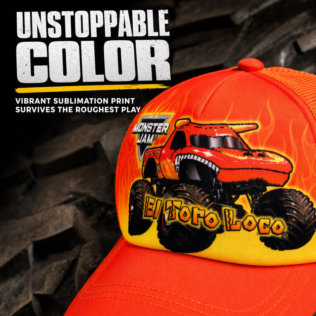 Monster Jam El Toro Loco Boys' Strapback Baseball Cap Orange