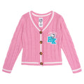 Hello Kitty Girls' Varsity Cardigan Sweater Pink