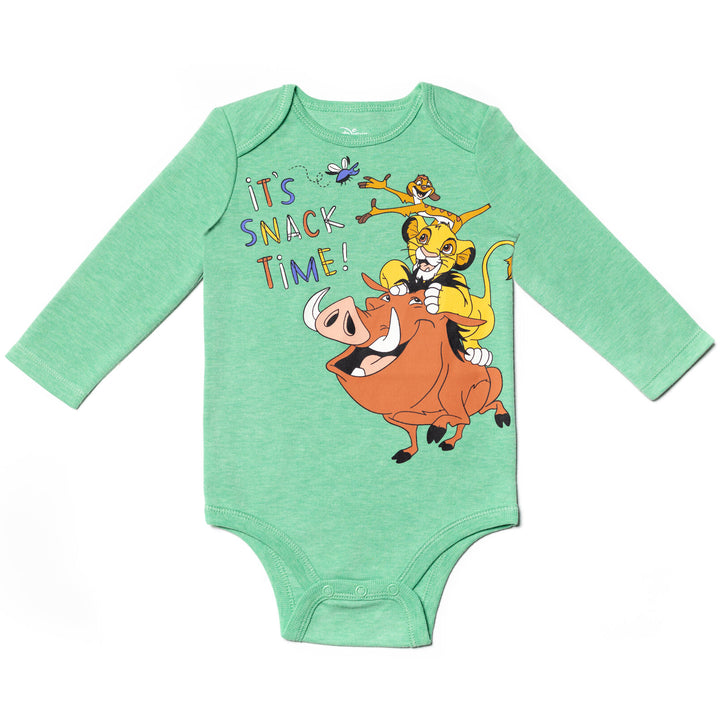 Disney Lion King 5-Pack Long Sleeve Bodysuits Simba Orange Multi