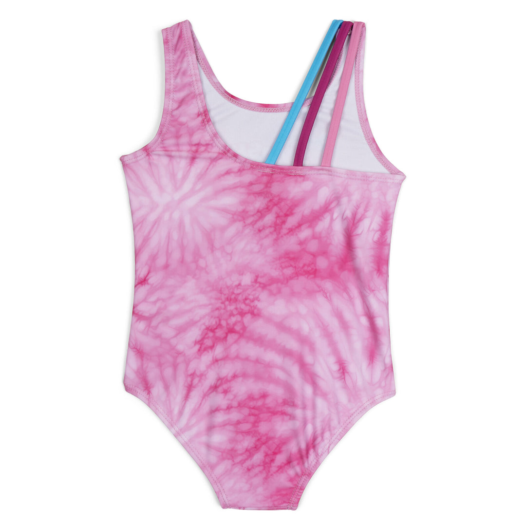 Monster Jam Sparkle Smash Girls' One Piece Bathing Suit UPF 50+ Pink