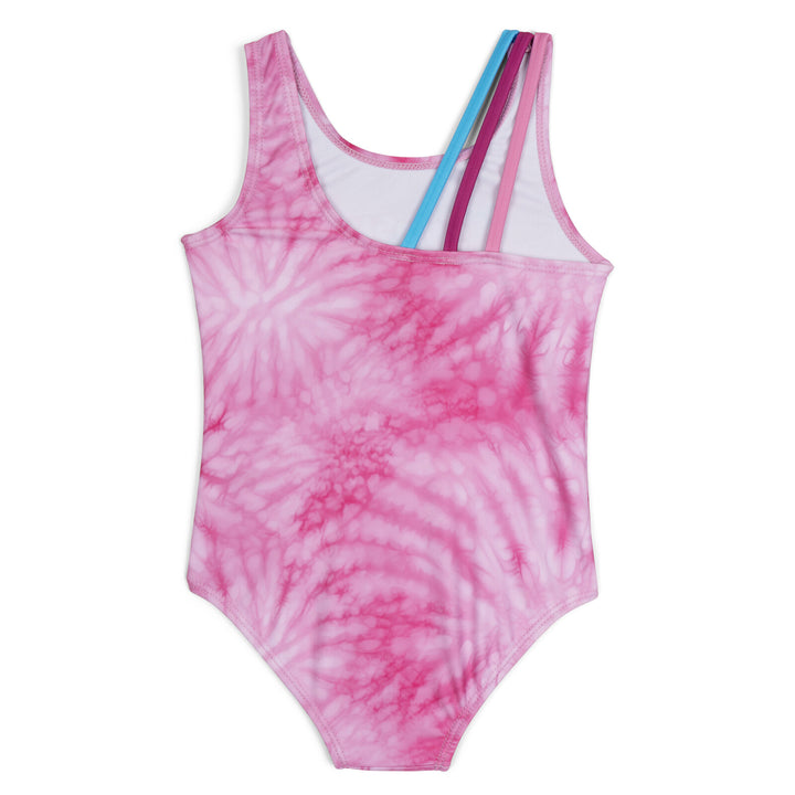 Monster Jam Sparkle Smash Girls' One Piece Bathing Suit UPF 50+ Pink