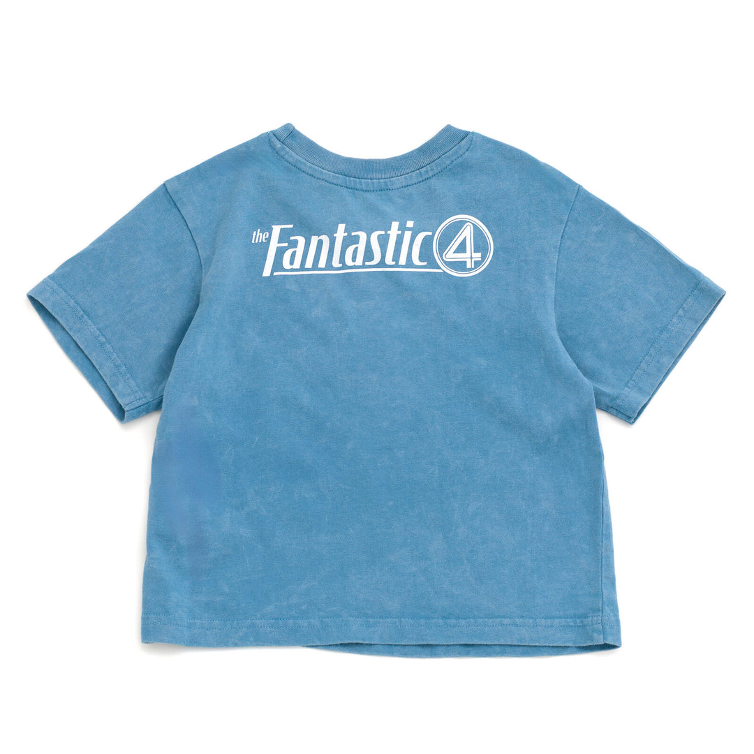 Marvel Fantastic Four Boys' Cosplay Short Sleeve T-Shirt Wash Blue 4