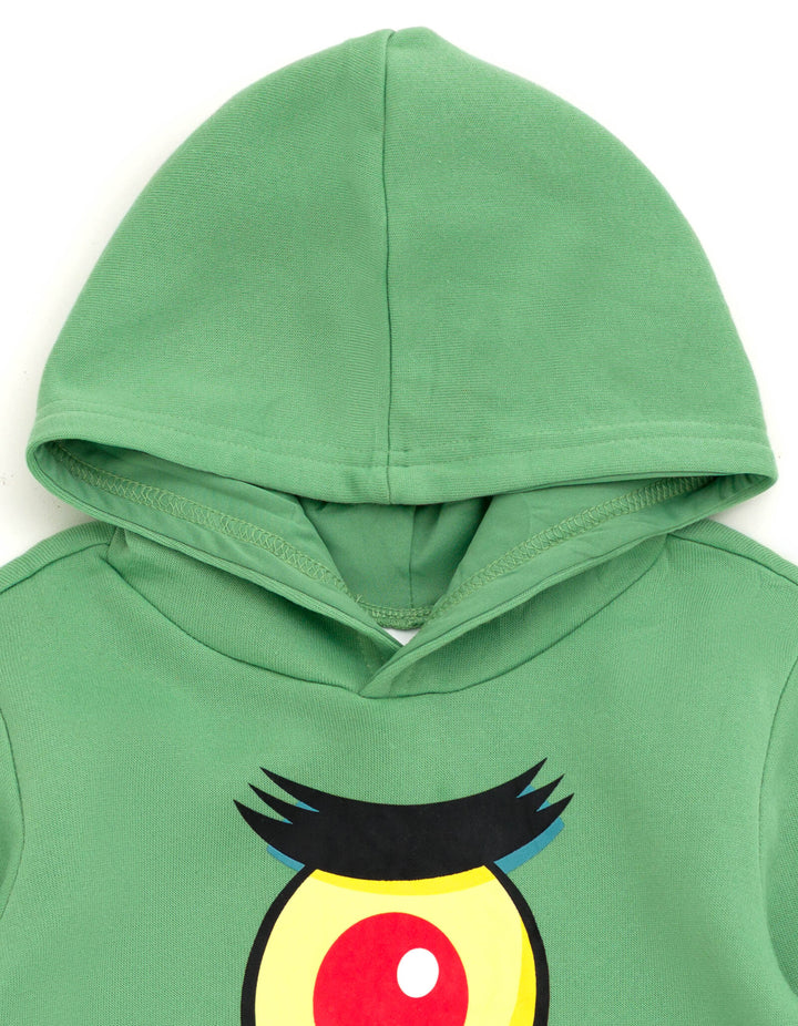 Nickelodeon SpongeBob SquarePants Plankton Boys' Fleece Pullover Hoodie Green