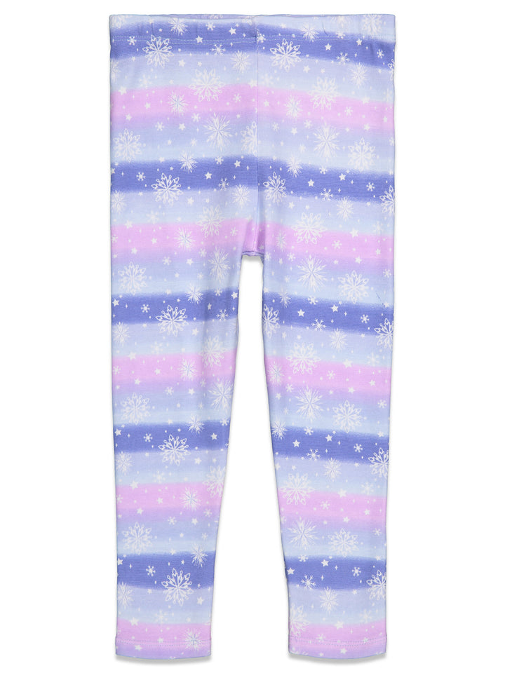 Frozen Queen Elsa Girls' 2-Piece Tutu Top and Leggings Set Ivory Ombre