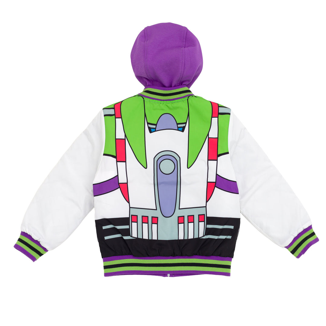 Disney Toy Story Buzz Lightyear Zip-Up Bomber Jacket White