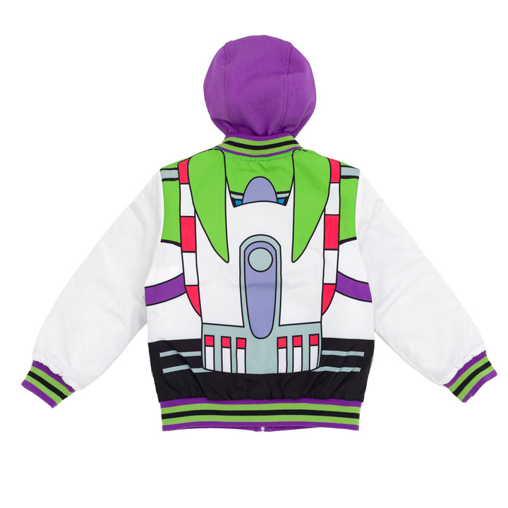 Disney Toy Story Buzz Lightyear Zip-Up Bomber Jacket White