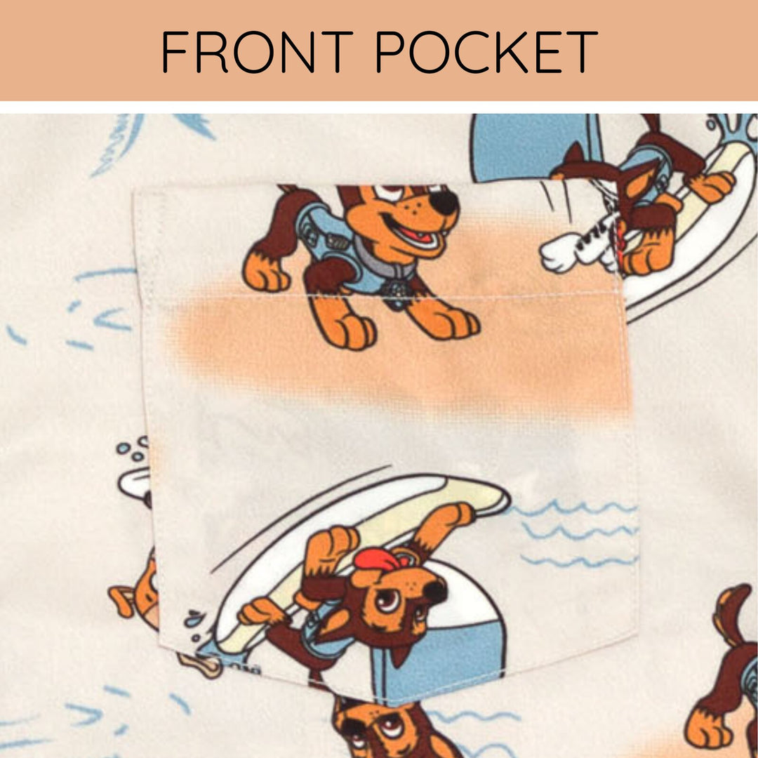 Paw Patrol Men's Hawaiian Button-Down Shirt Sand