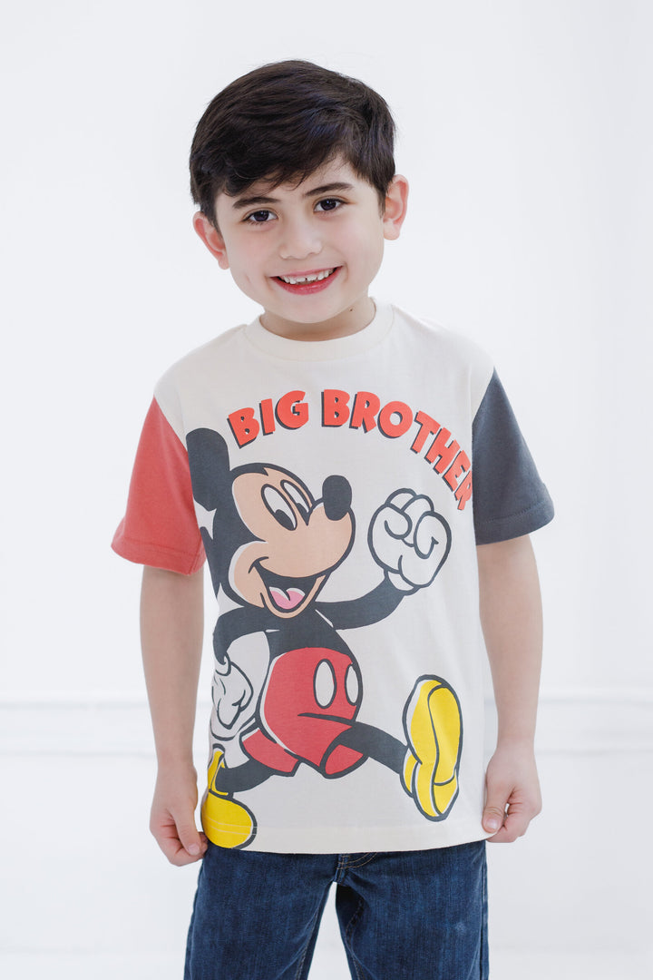 Disney Mickey Mouse Boys' Short Sleeve T-Shirt Ivory