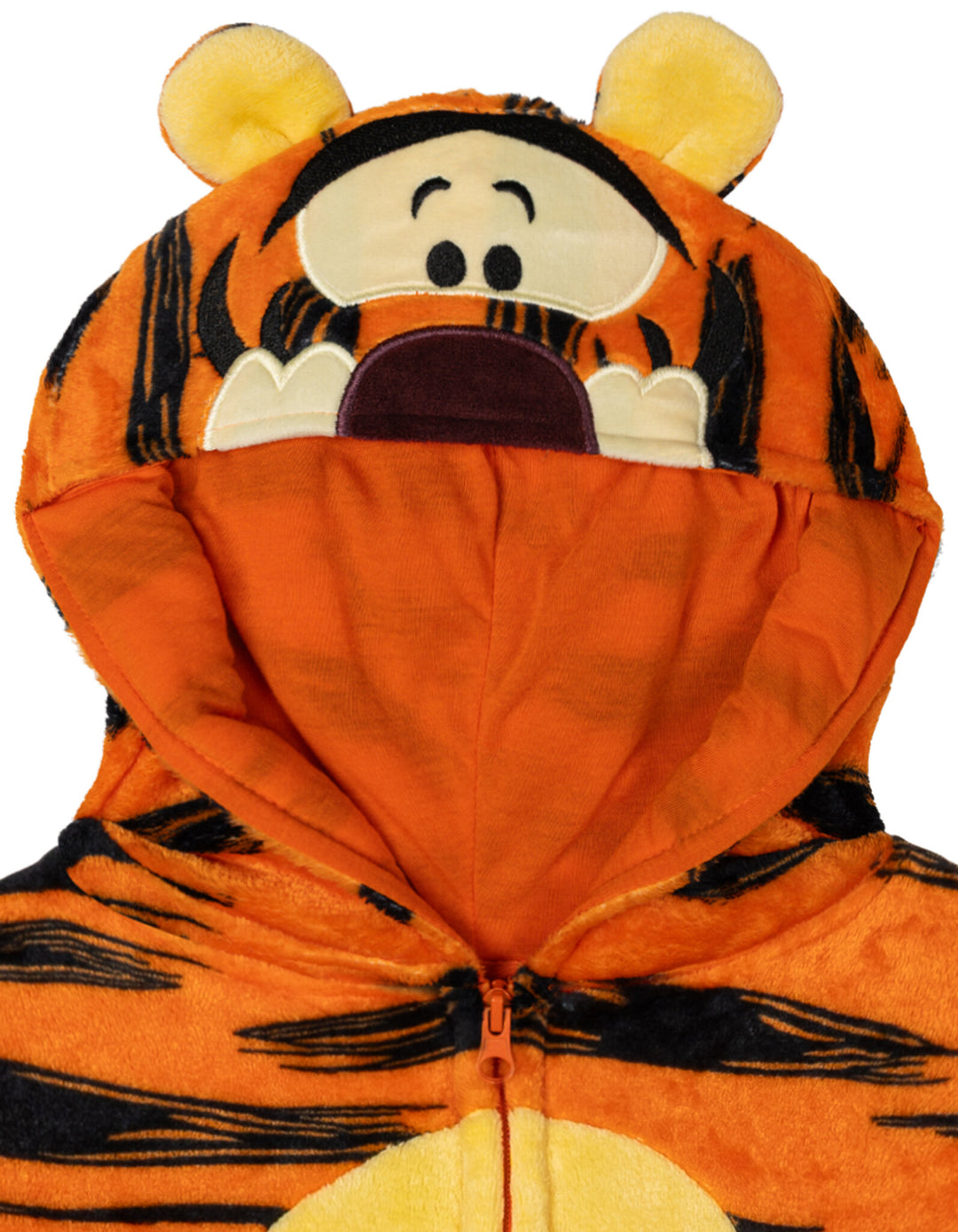 Disney Winnie the Pooh Tigger Adult Men or Women Cosplay Hooded One Piece Pajamas Orange Stripe
