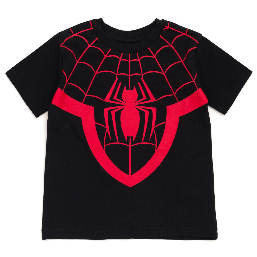Marvel Spider-Man Cosplay Short Sleeve T-Shirt Classic Black Miles