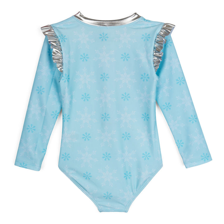 Frozen Queen Elsa Girls' One Piece Swimwear Icy Blue