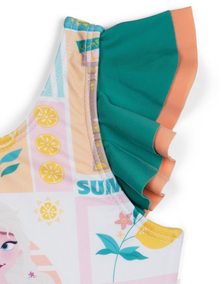 Frozen Girls' Sleeveless One Piece Swimwear Mint Peach Lemon