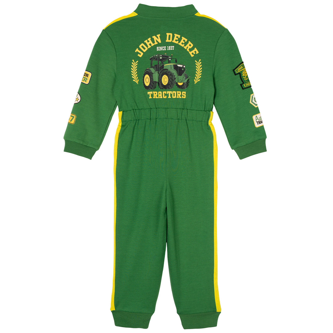John Deere Boys' Cosplay One Piece Coverall Green Yellow