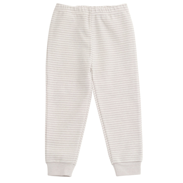 Cozeeme Loungewear 2-Piece Tee and Pants Set Beige Star Stripe