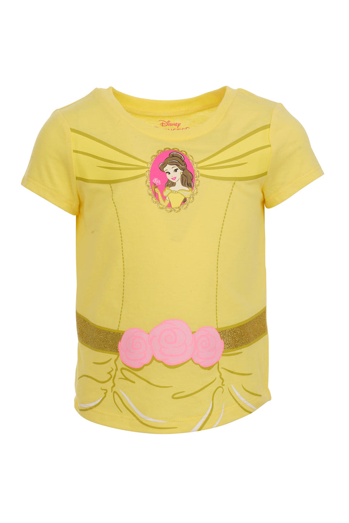 Disney Princess Girls' Cosplay 5-Pack T-Shirts Multi