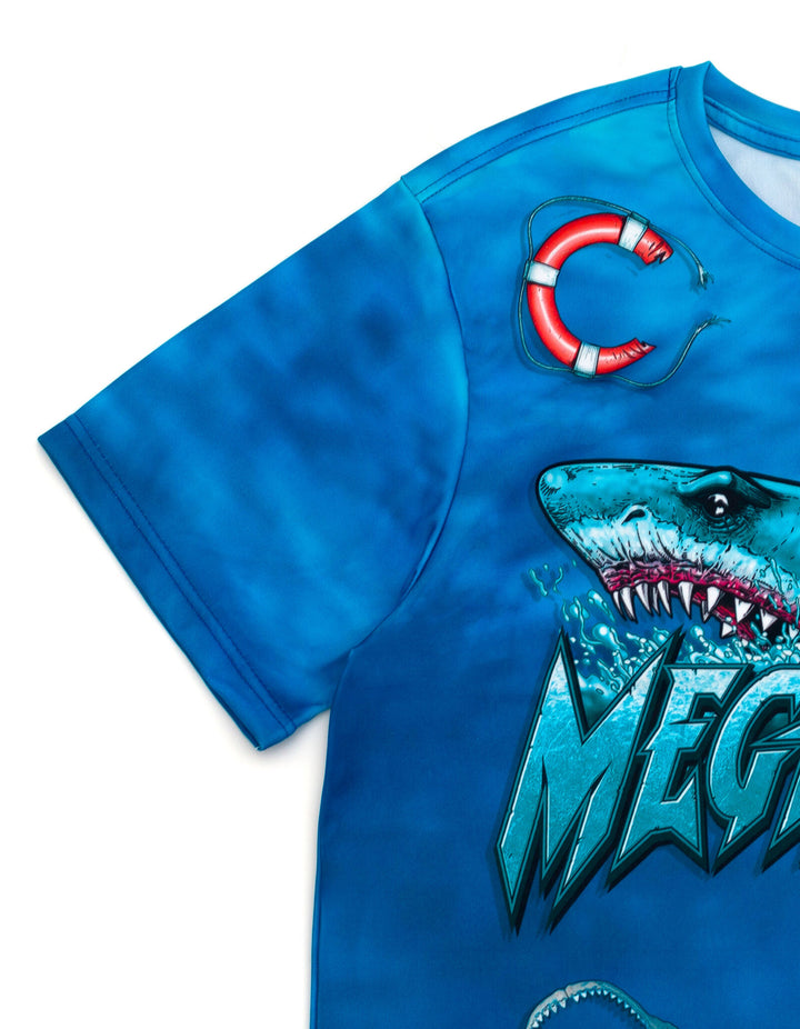 Monster Jam Megalodon Men's Athletic Short Sleeve T-Shirt Dark Blue