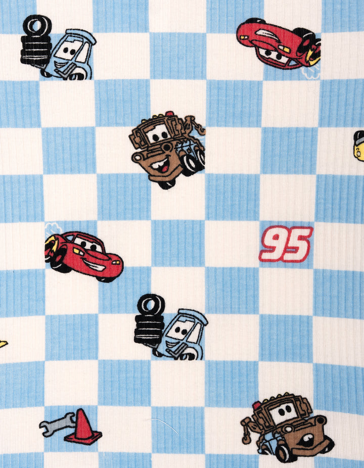 Cars Baby Boys' Bodysuit Pants and Bib Set McQueen Mater Blue