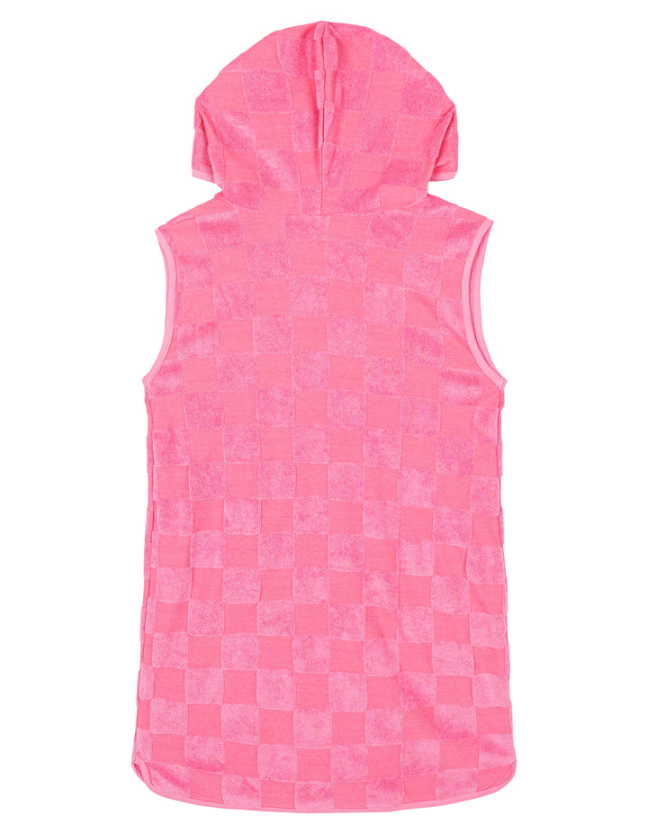 Bluey Girls' Hooded Swimwear Cover-Up Bingo Pink