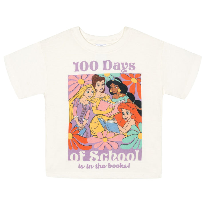 Disney Princess Girls' Short Sleeve T-Shirt Classic White