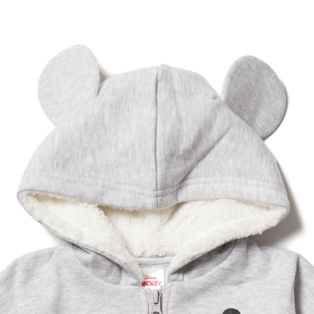 Disney Mickey Mouse Cosplay Zip-Up Hoodie Heather Gray