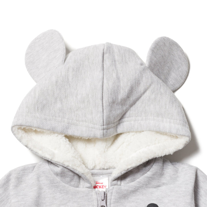 Disney Mickey Mouse Cosplay Zip-Up Hoodie Heather Gray