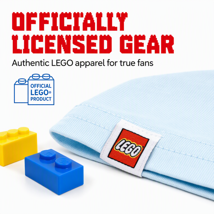 LEGO Boys' Short Sleeve T-Shirt Light Blue Bricks
