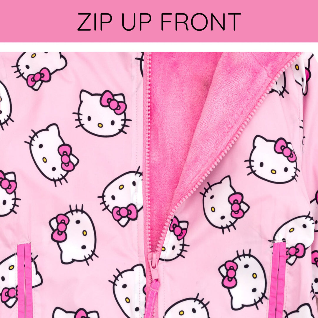 Hello Kitty Girls' Hooded Rain Jacket Pink