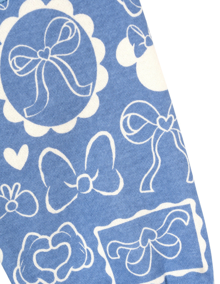 Minnie Mouse Girls' 2-Piece Fleece Sweatshirt and Leggings Set Daisy Blue