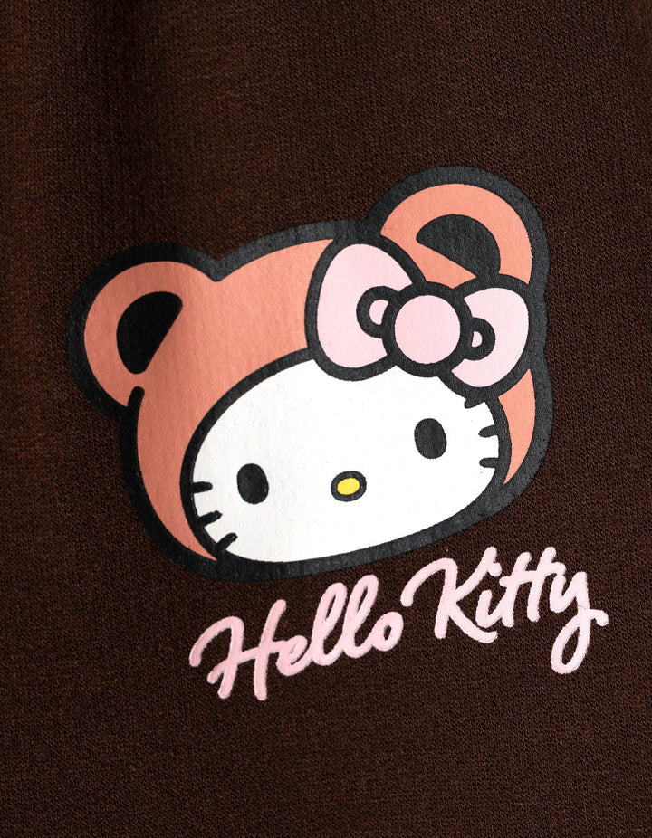Hello Kitty Girls' Fleece 2-Piece Sweatshirt and Pants Set Cocoa