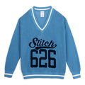 Lilo & Stitch Women's V-Neck Knit Sweater Light Blue