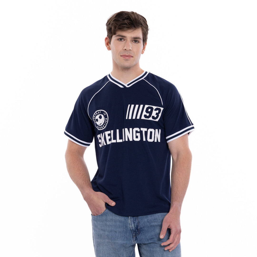 Nightmare Before Christmas Jack Skellington Men's Soccer Jersey Navy