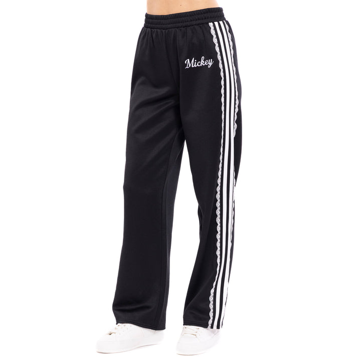 Disney Mickey Mouse Women's Athletic Track Pants Jet Black