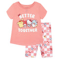 Hello Kitty Girls' 2-Piece T-Shirt and Bike Shorts Set Pink