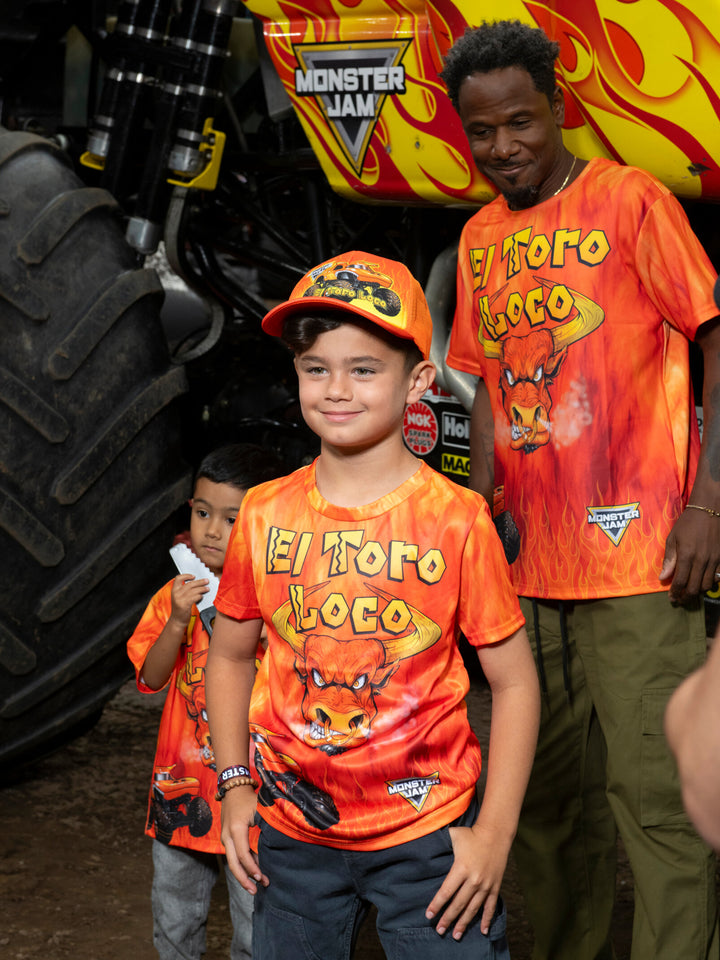 Monster Jam El Toro Loco Boys' Strapback Baseball Cap Orange